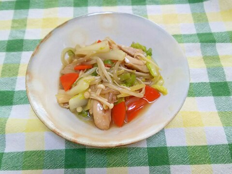 鍋の余野菜で中華炒め煮